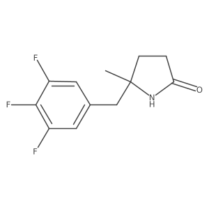5-Methyl-5-[(3,4,5-trifluorophenyl)methyl]pyrrolidin-2-one结构式