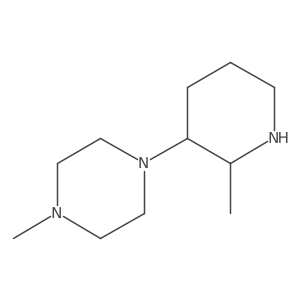 1-Methyl-4-(2-methylpiperidin-3-yl)piperazine结构式