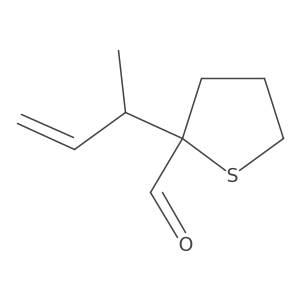 2-(But-3-en-2-yl)thiolane-2-carbaldehyde结构式