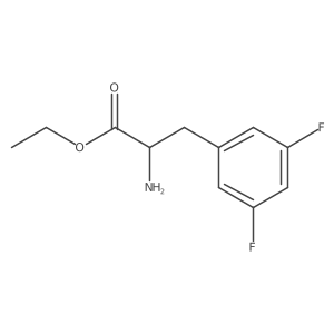 ethyl (2S)-2-amino-3-(3,5-difluorophenyl)propanoate结构式