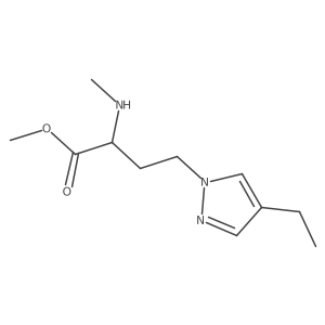 methyl 4-(4-ethyl-1H-pyrazol-1-yl)-2-(methylamino)butanoate Structure