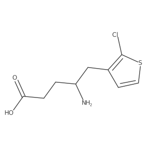4-Amino-5-(2-chlorothiophen-3-yl)pentanoic acid结构式