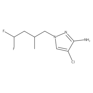 4-chloro-1-(4,4-difluoro-2-methylbutyl)-1H-pyrazol-3-amine Structure