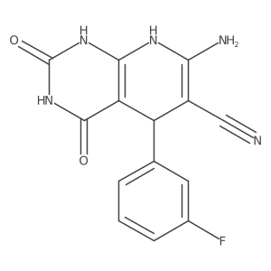 7-Amino-5-(3-fluorophenyl)-2,4-dioxo-1,2,3,4,5,8-hexahydropyrido[2,3-d]pyrimidine-6-carbonitrile Structure