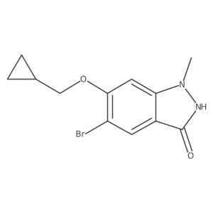5-Bromo-6-(cyclopropylmethoxy)-1,2-dihydro-1-methyl-3h-indazol-3-one Structure