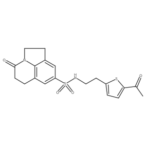 N-(2-(5-acetylthiophen-2-yl)ethyl)-4-oxo-2,4,5,6-tetrahydro-1H-pyrrolo[3,2,1-ij]quinoline-8-sulfonamide Structure