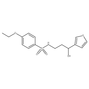 4-ethoxy-N-(3-hydroxy-3-(thiophen-3-yl)propyl)benzenesulfonamide结构式