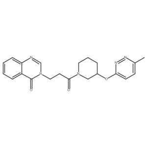 3-(3-(3-((6-methylpyridazin-3-yl)oxy)piperidin-1-yl)-3-oxopropyl)quinazolin-4(3H)-one Structure