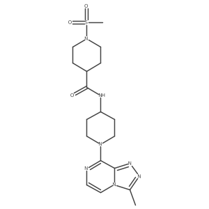 N-(1-(3-methyl-[1,2,4]triazolo[4,3-a]pyrazin-8-yl)piperidin-4-yl)-1-(methylsulfonyl)piperidine-4-carboxamide Structure