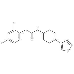 2-(2,4-difluorophenyl)-N-[1-(1,2,5-thiadiazol-3-yl)piperidin-4-yl]acetamide Structure