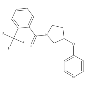 (3-(Pyridin-4-yloxy)pyrrolidin-1-yl)(2-(trifluoromethyl)phenyl)methanone Structure