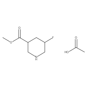 Methyl 5-fluoropiperidine-3-carboxylate acetate结构式