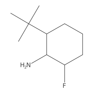 2-tert-Butyl-6-fluorocyclohexan-1-amine结构式
