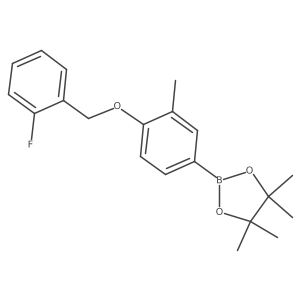 2-(4-(2-Fluorobenzyloxy)-3-methylphenyl)-4,4,5,5-tetramethyl-1,3,2-dioxaborolane Structure