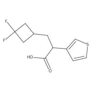 3-(3,3-Difluorocyclobutyl)-2-(thiophen-3-yl)propanoic acid Structure
