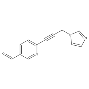 6-[3-(1H-imidazol-1-yl)prop-1-yn-1-yl]pyridine-3-carbaldehyde结构式