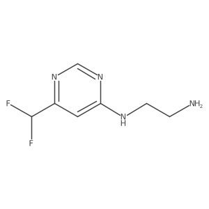 N1-[6-(difluoromethyl)pyrimidin-4-yl]ethane-1,2-diamine结构式