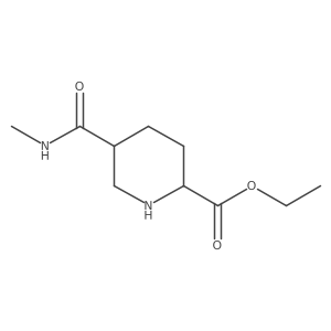 Ethyl 5-(methylcarbamoyl)piperidine-2-carboxylate结构式