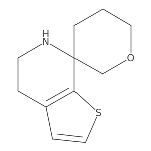 5',6'-dihydro-4'H-spiro[oxane-3,7'-thieno[2,3-c]pyridine]结构式