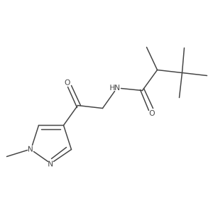 2,3,3-trimethyl-N-[2-(1-methyl-1H-pyrazol-4-yl)-2-oxoethyl]butanamide结构式