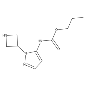 propyl N-[1-(azetidin-3-yl)-1H-pyrazol-5-yl]carbamate结构式
