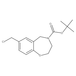 Tert-butyl 7-(chloromethyl)-2,3,4,5-tetrahydro-1,4-benzoxazepine-4-carboxylate结构式
