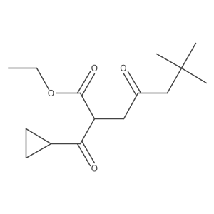 Ethyl 2-cyclopropanecarbonyl-6,6-dimethyl-4-oxoheptanoate Structure