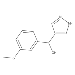 [3-(methylsulfanyl)phenyl](1H-pyrazol-4-yl)methanol Structure