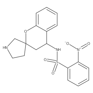 N-{3,4-dihydrospiro[1-benzopyran-2,3'-pyrrolidin]-4-yl}-2-nitrobenzene-1-sulfonamide Structure