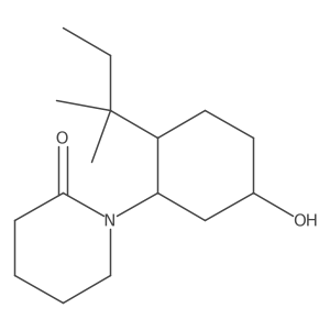 1-[5-Hydroxy-2-(2-methylbutan-2-yl)cyclohexyl]piperidin-2-one结构式