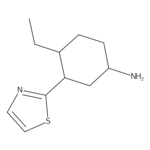 4-Ethyl-3-(1,3-thiazol-2-yl)cyclohexan-1-amine结构式