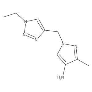 1-[(1-ethyl-1H-1,2,3-triazol-4-yl)methyl]-3-methyl-1H-pyrazol-4-amine结构式