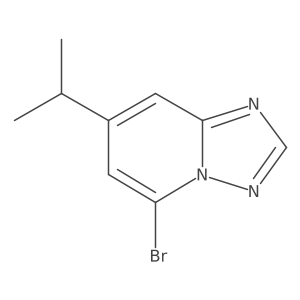 5-Bromo-7-(propan-2-yl)-[1,2,4]triazolo[1,5-a]pyridine结构式