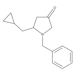 1-Benzyl-5-(cyclopropylmethyl)pyrrolidin-3-one结构式