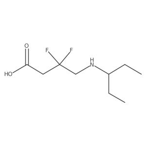 3,3-Difluoro-4-[(pentan-3-yl)amino]butanoic acid Structure
