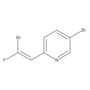 5-bromo-2-[(E)-2-bromo-2-fluoroethenyl]pyridine Structure