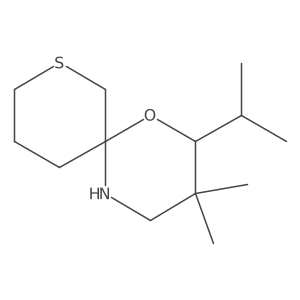 3,3-Dimethyl-2-(propan-2-yl)-1-oxa-8-thia-5-azaspiro[5.5]undecane结构式