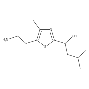 1-[5-(2-Aminoethyl)-4-methyl-1,3-thiazol-2-yl]-3-methylbutan-1-ol结构式