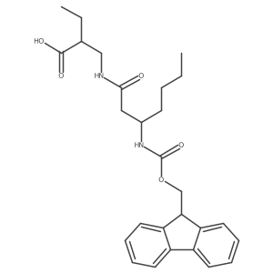 2-{[(3R)-3-({[(9H-fluoren-9-yl)methoxy]carbonyl}amino)heptanamido]methyl}butanoic acid Structure
