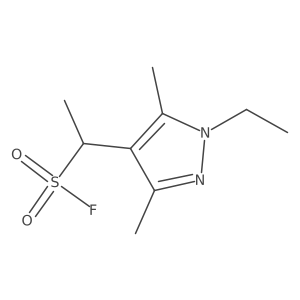 1-(1-ethyl-3,5-dimethyl-1H-pyrazol-4-yl)ethane-1-sulfonyl fluoride Structure