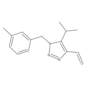 1-[(3-methylphenyl)methyl]-5-(propan-2-yl)-1H-1,2,3-triazole-4-carbaldehyde Structure
