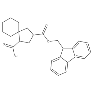 2-(((9H-Fluoren-9-yl)methoxy)carbonyl)-2-azaspiro[4.5]decane-4-carboxylic acid结构式