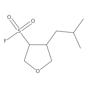 4-(2-Methylpropyl)oxolane-3-sulfonyl fluoride结构式