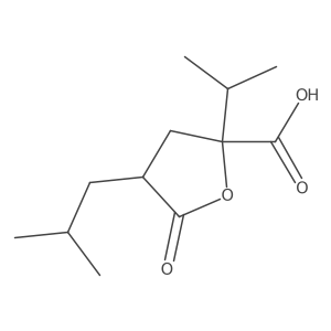 4-(2-Methylpropyl)-5-oxo-2-(propan-2-yl)oxolane-2-carboxylic acid Structure