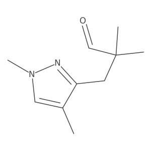 3-(1,4-dimethyl-1H-pyrazol-3-yl)-2,2-dimethylpropanal Structure