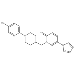 2-{[1-(5-bromopyrimidin-2-yl)piperidin-4-yl]methyl}-6-(1H-1,2,4-triazol-1-yl)-2,3-dihydropyridazin-3-one Structure