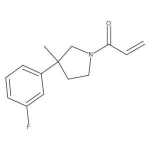 1-[3-(3-Fluorophenyl)-3-methylpyrrolidin-1-yl]prop-2-en-1-one结构式