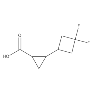 rac-(1R,2S)-2-(3,3-difluorocyclobutyl)cyclopropane-1-carboxylic acid Structure