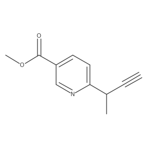 Methyl 6-(but-3-yn-2-yl)pyridine-3-carboxylate Structure