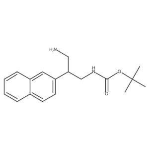 tert-butyl N-[3-amino-2-(naphthalen-2-yl)propyl]carbamate Structure